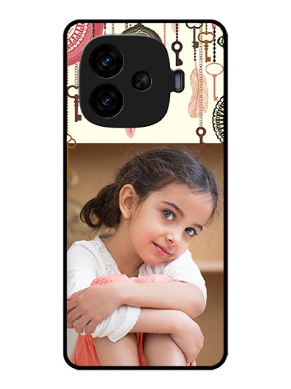 Custom iQOO Neo 10R 5G Custom Metal Phone CasePink Flying Heart Design