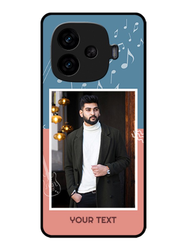 Custom iQOO Neo 10R 5G Custom Metal Phone CaseBlack And White Stripes Design