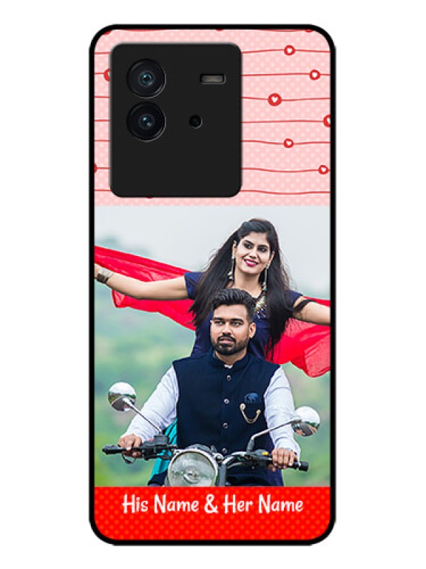 Custom iQOO Neo 6 5G Custom Metal Phone CaseRed Pattern Case Design