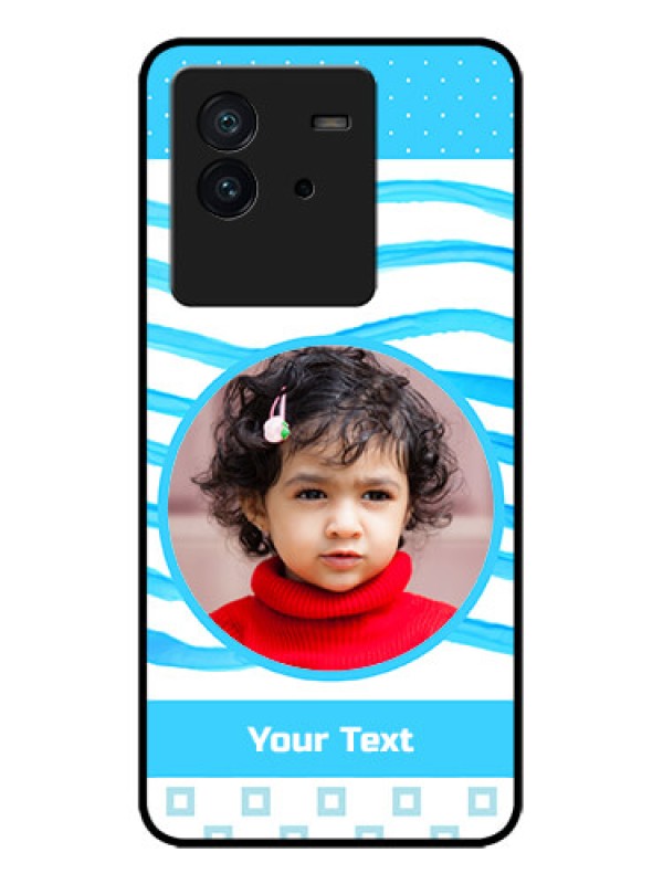 Custom iQOO Neo 6 5G Custom Metal Phone CaseSimple Blue Case Design