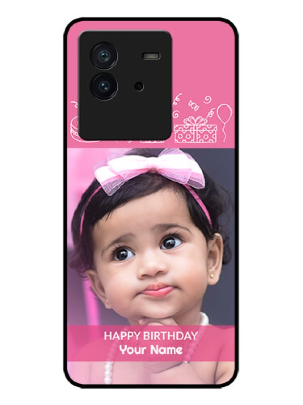 Custom iQOO Neo 6 5G Custom Metal Phone CaseWith Birthday Line Art Design