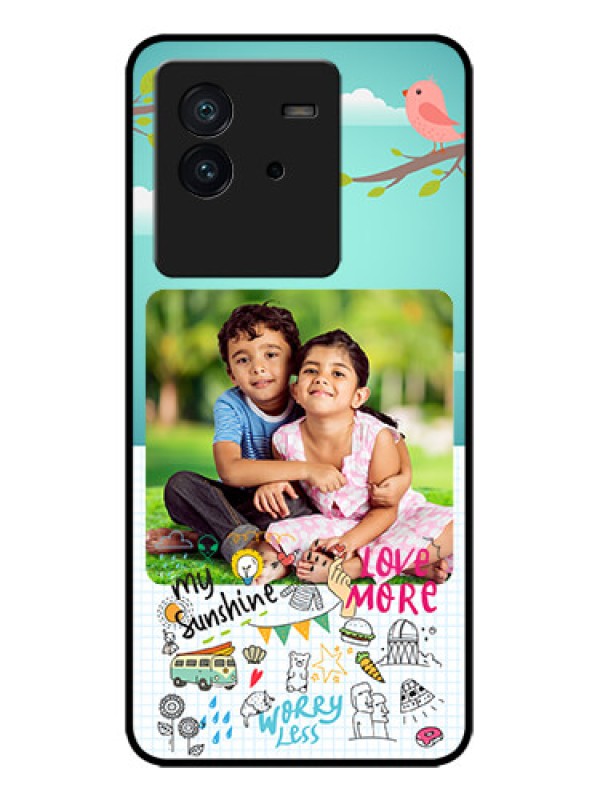 Custom iQOO Neo 6 5G Custom Metal Phone CaseDoodle Love Design