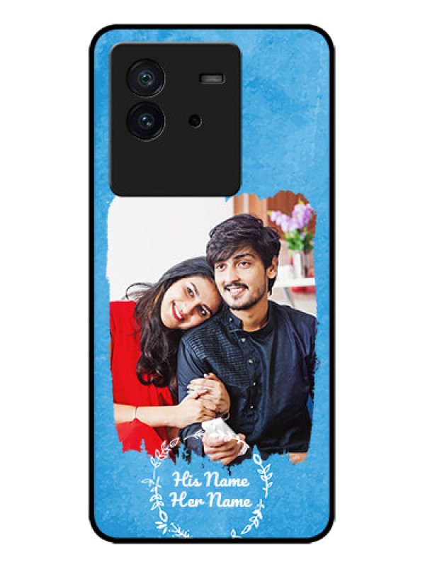 Custom iQOO Neo 6 5G Custom Metal Phone CaseBlue Color Vintage Design