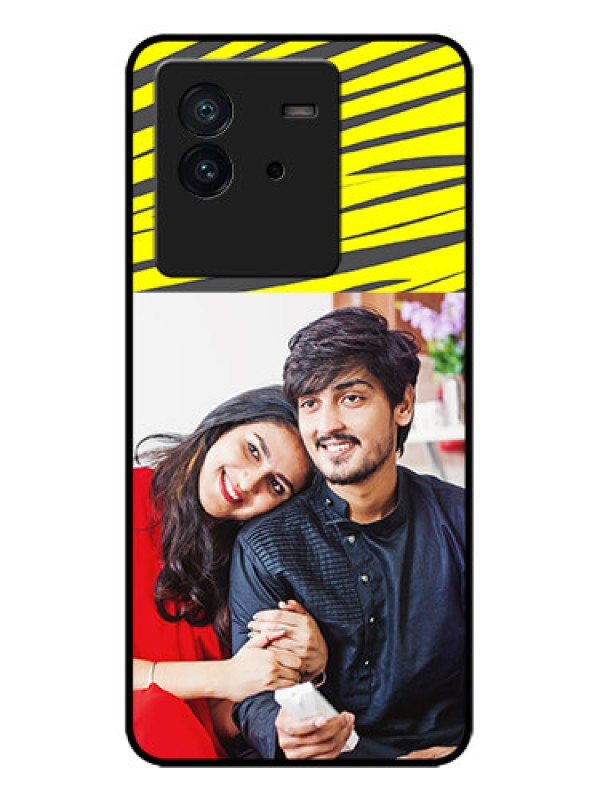 Custom iQOO Neo 6 5G Custom Metal Phone CaseYellow Abstract Design