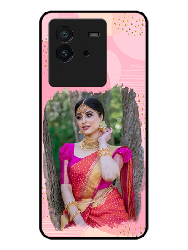 Custom iQOO Neo 6 5G Custom Metal Phone CaseGold Glitter Splash Design