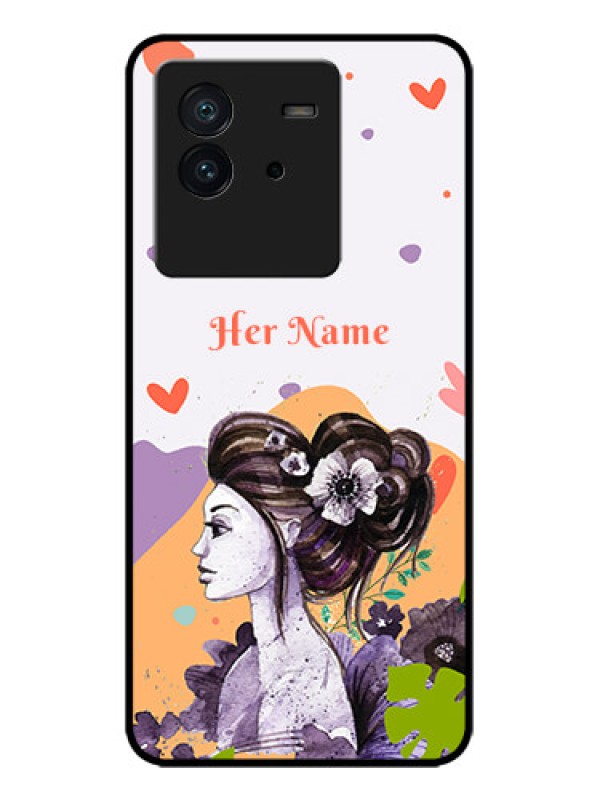 Custom iQOO Neo 6 5G Custom Metal Phone CaseWoman And Nature Design