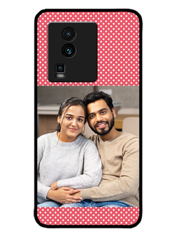 Custom iQOO Neo 7 5G Custom Metal Phone CaseWhite Dotted Design