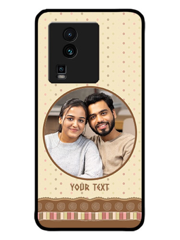 Custom iQOO Neo 7 5G Custom Metal Phone CaseBrown Dotted Mobile Case Design