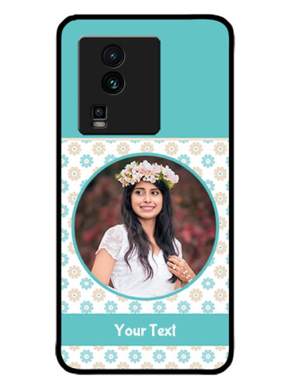 Custom iQOO Neo 7 5G Custom Metal Phone CaseBeautiful Flowers Design