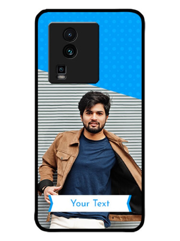 Custom iQOO Neo 7 5G Custom Metal Phone CaseSimple Blue Color Design