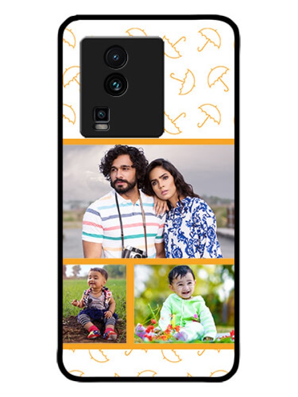 Custom iQOO Neo 7 5G Custom Metal Phone CaseYellow Pattern Design