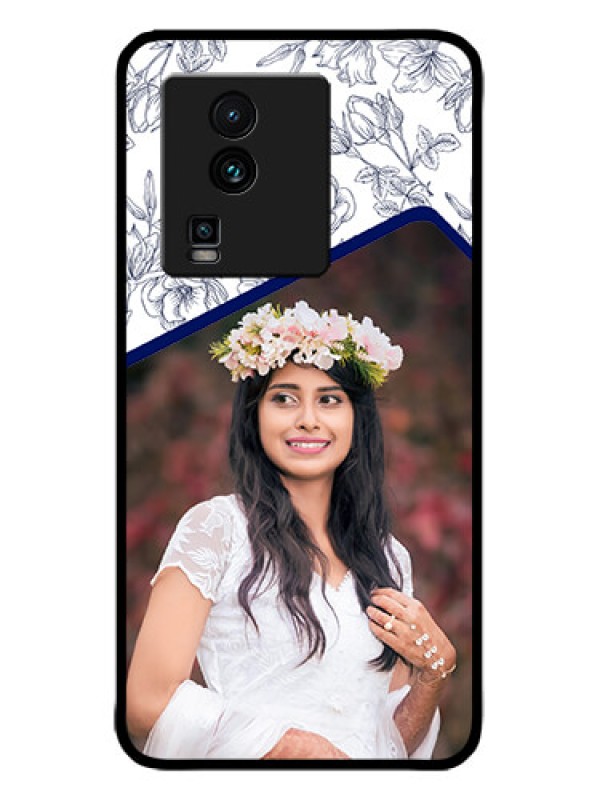 Custom iQOO Neo 7 5G Custom Metal Phone CaseClassy Floral Design