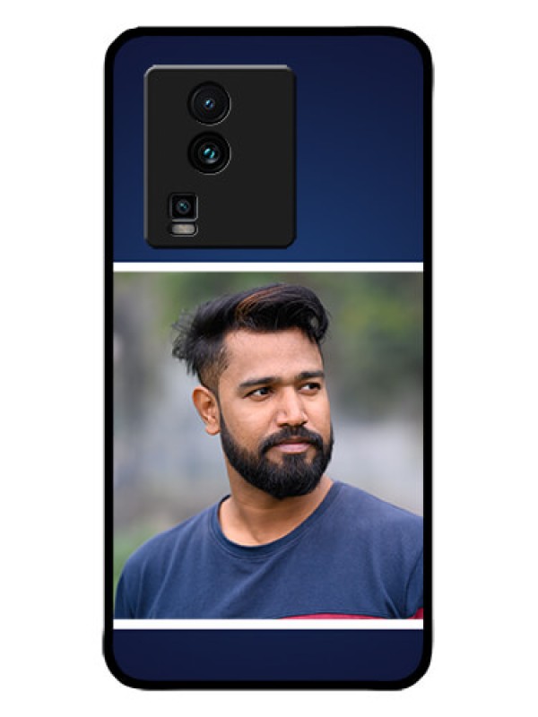 Custom iQOO Neo 7 5G Custom Metal Phone CaseSimple Royal Blue Design