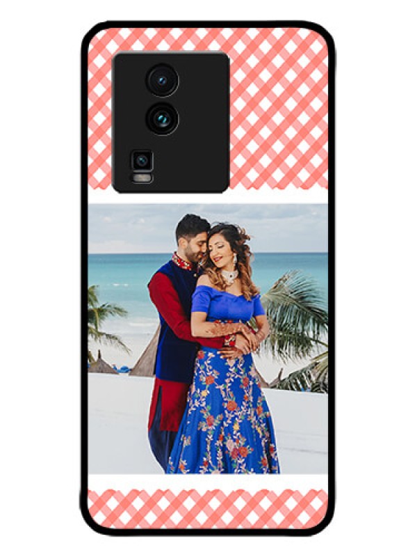 Custom iQOO Neo 7 5G Custom Metal Phone CasePink Pattern Design