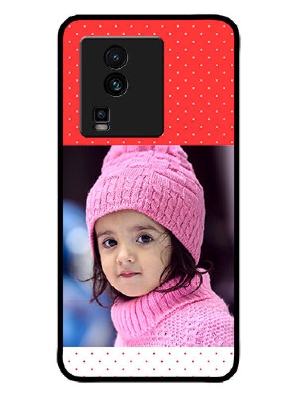 Custom iQOO Neo 7 5G Custom Metal Phone CaseRed Pattern Design