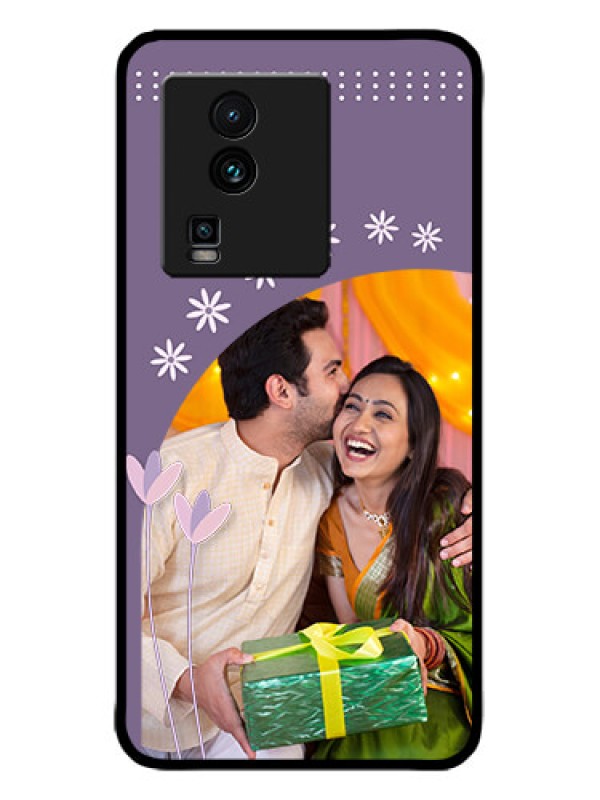 Custom iQOO Neo 7 5G Custom Metal Phone CaseLavender Flowers Design