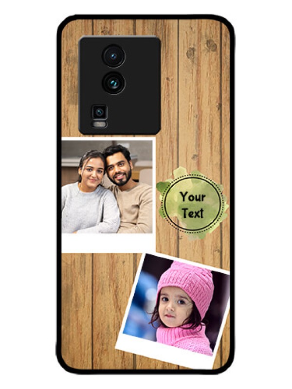 Custom iQOO Neo 7 5G Custom Metal Phone CaseWooden Texture Design