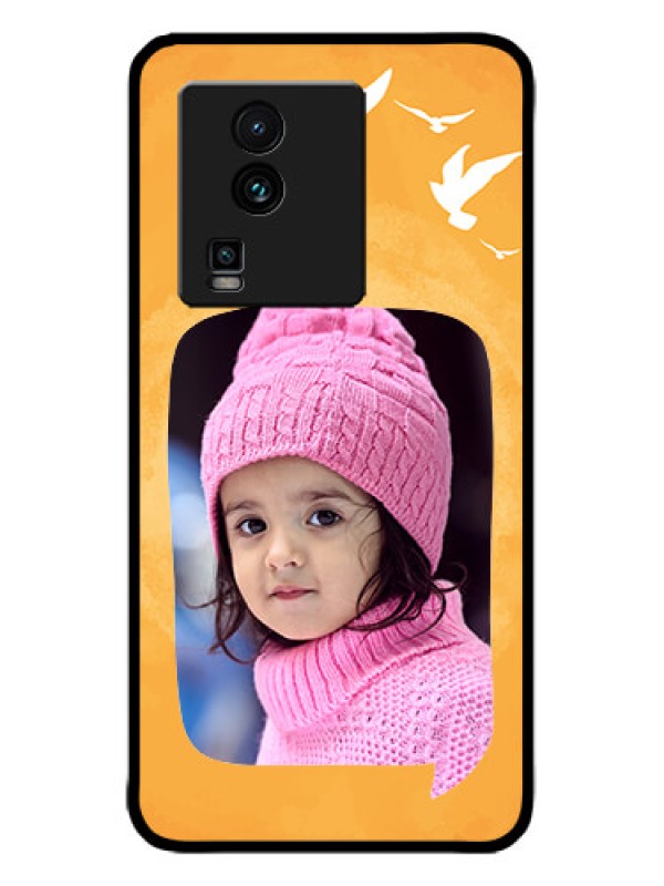 Custom iQOO Neo 7 5G Custom Metal Phone CaseWater Color Design With Bird Icons