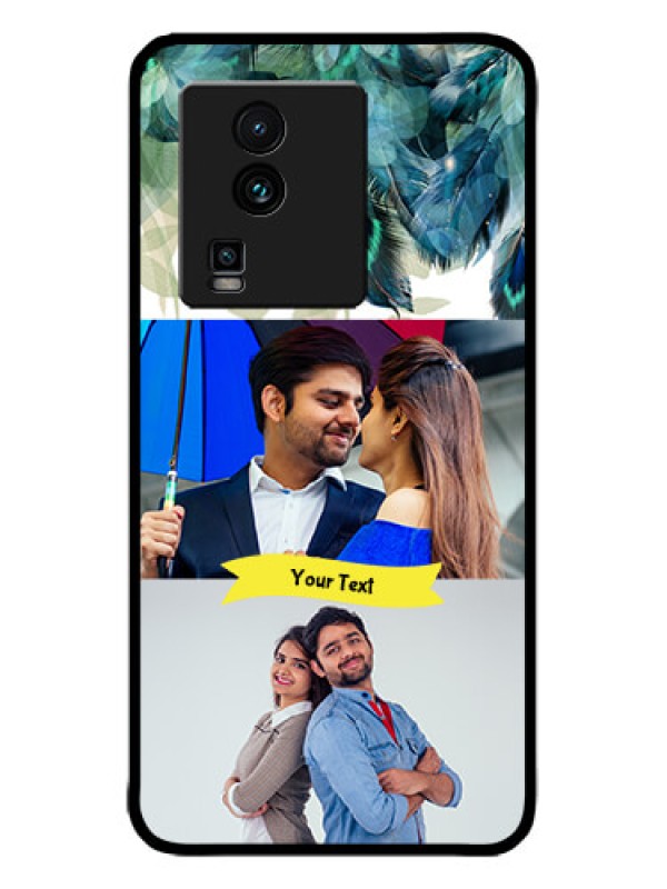 Custom iQOO Neo 7 5G Custom Metal Phone CaseImage With Boho Peacock Feather Design