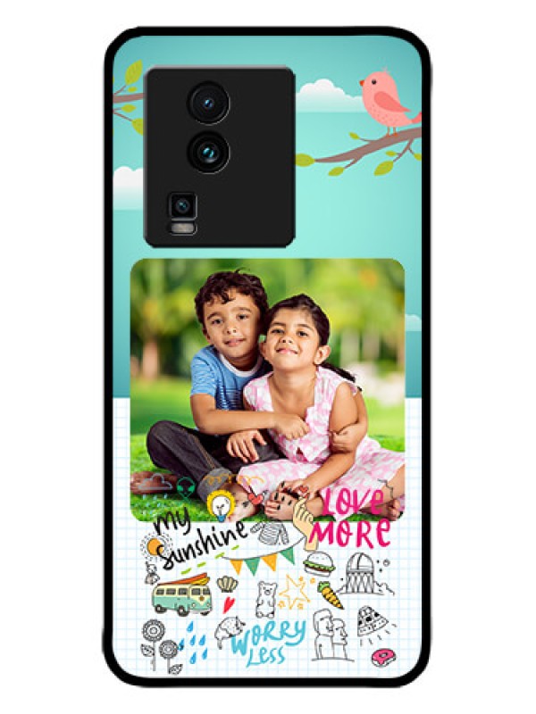 Custom iQOO Neo 7 5G Custom Metal Phone CaseDoodle Love Design