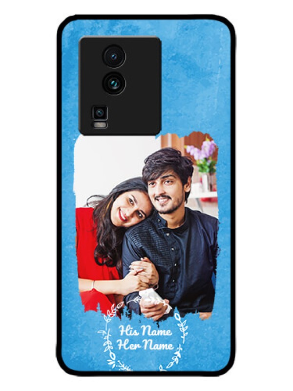 Custom iQOO Neo 7 5G Custom Metal Phone CaseBlue Color Vintage Design