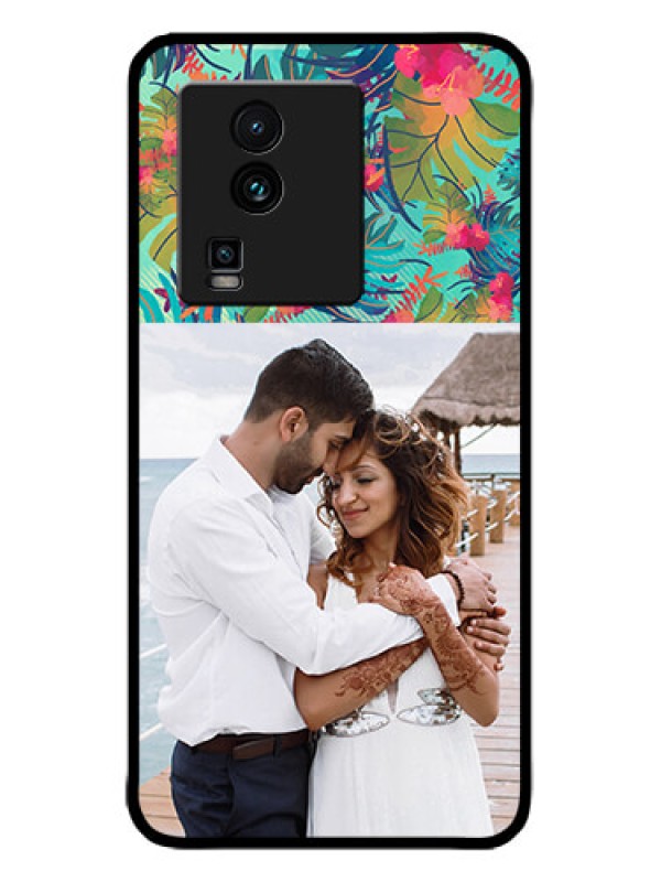 Custom iQOO Neo 7 5G Custom Metal Phone CaseWatercolor Floral Design