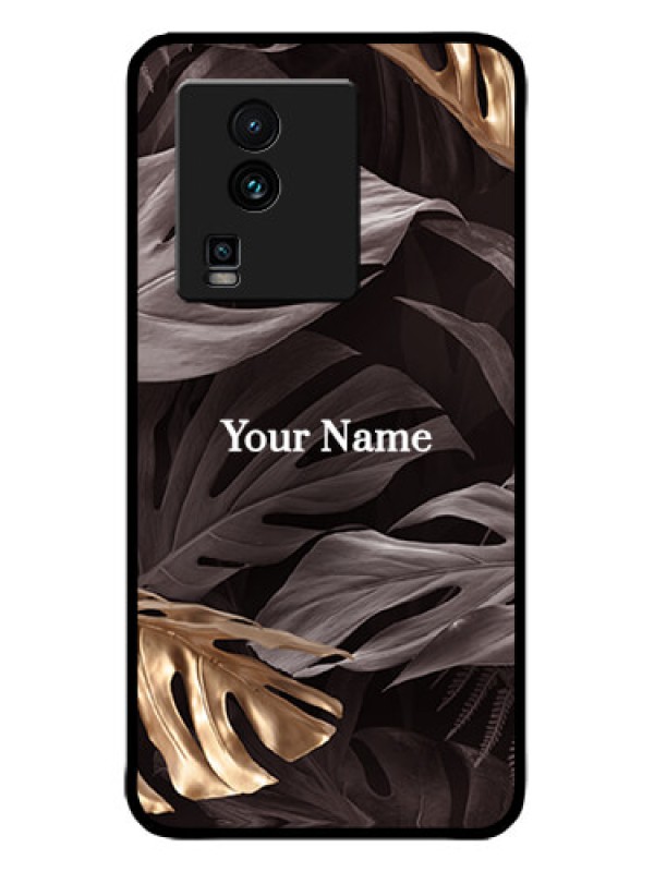 Custom iQOO Neo 7 5G Custom Metal Phone CaseWild Leaves Digital Paint Design
