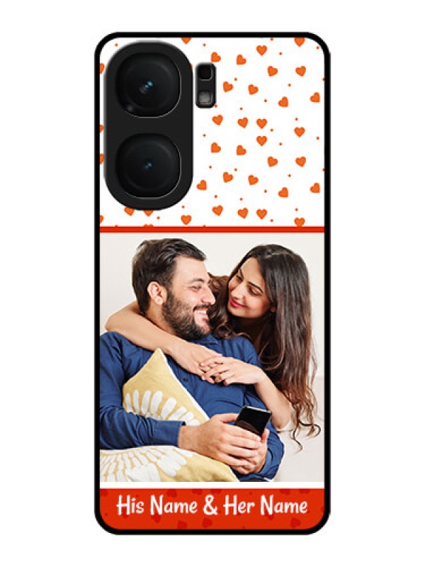 Custom iQOO Neo 9 Pro 5G Custom Metal Phone Case - Orange Love Symbol Design