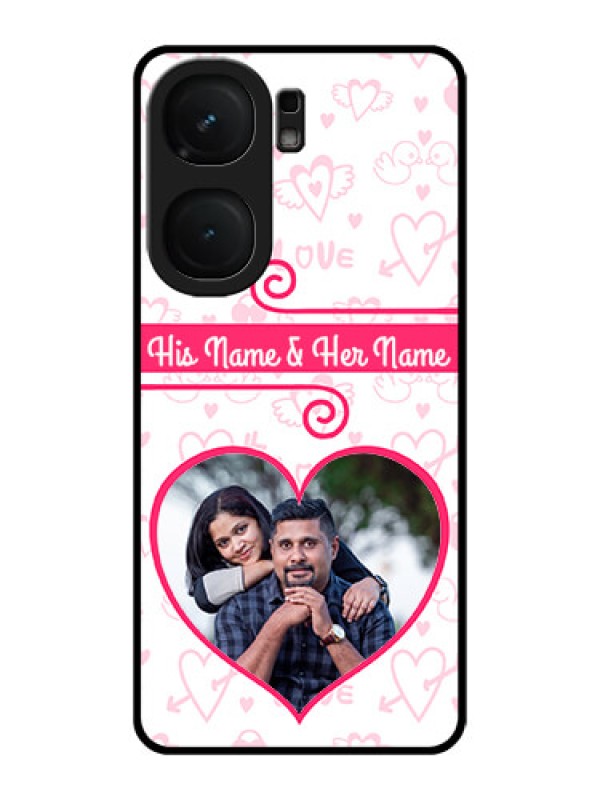 Custom iQOO Neo 9 Pro 5G Custom Metal Phone Case - Heart Shape Love Design