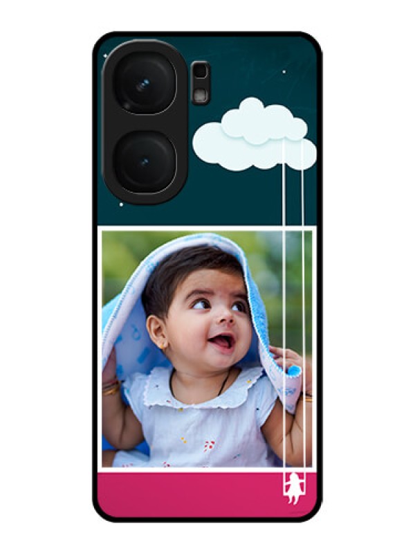 Custom iQOO Neo 9 Pro 5G Custom Metal Phone Case - Cute Girl With Cloud Design