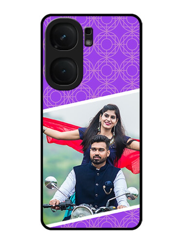 Custom iQOO Neo 9 Pro 5G Custom Metal Phone Case - Violet Color Pattern Design