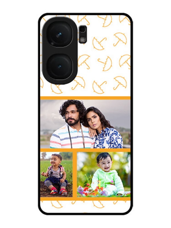 Custom iQOO Neo 9 Pro 5G Custom Metal Phone Case - Yellow Pattern Design