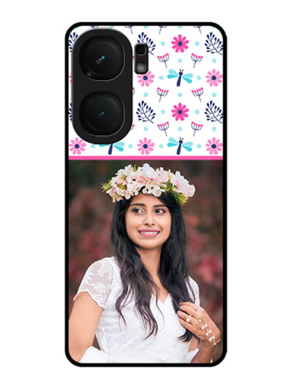 Custom iQOO Neo 9 Pro 5G Custom Metal Phone Case - Colorful Flower Design