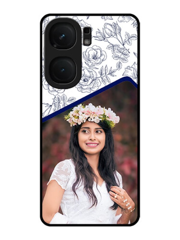 Custom iQOO Neo 9 Pro 5G Custom Metal Phone Case - Classy Floral Design