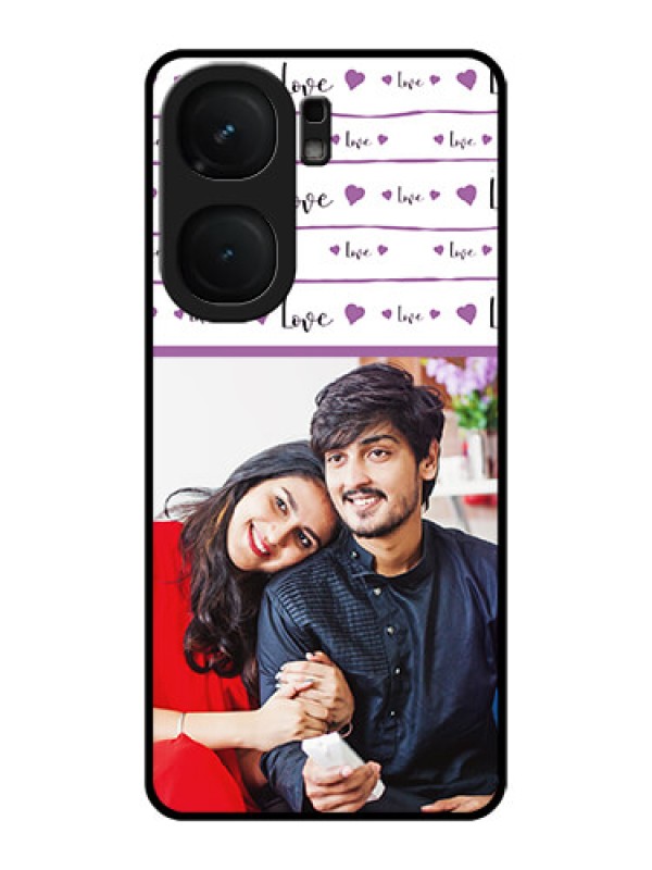 Custom iQOO Neo 9 Pro 5G Custom Metal Phone Case - Couples Heart Design