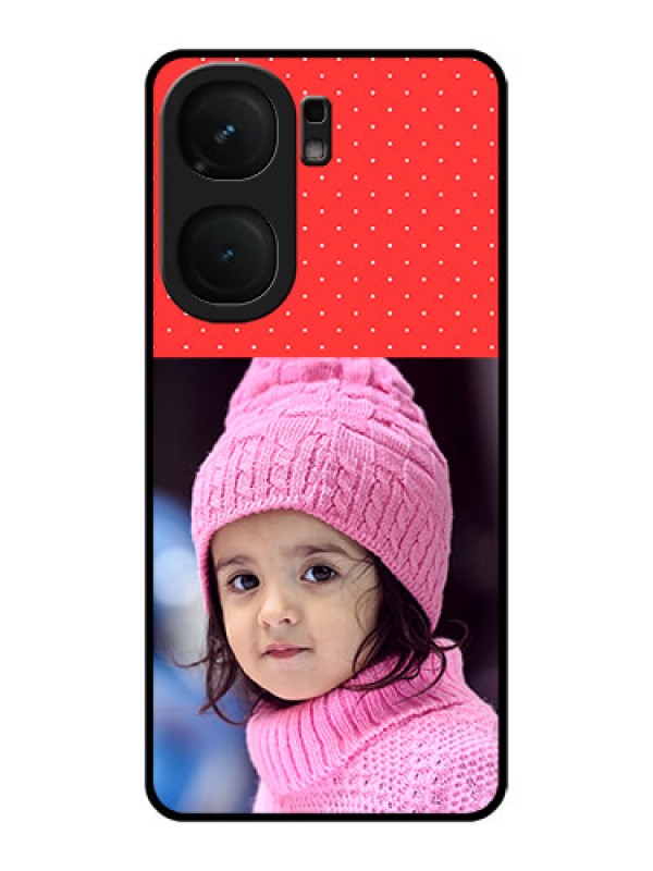 Custom iQOO Neo 9 Pro 5G Custom Metal Phone Case - Red Pattern Design