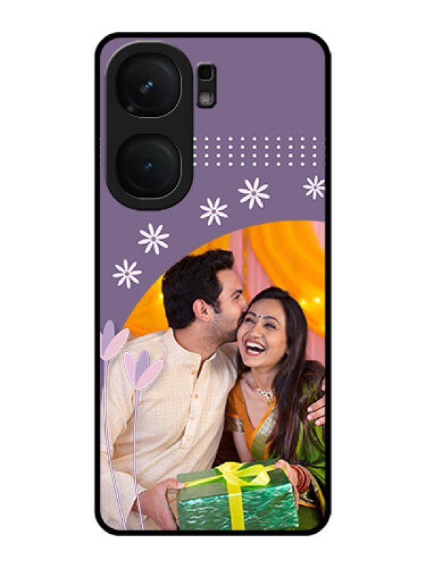 Custom iQOO Neo 9 Pro 5G Custom Metal Phone Case - Lavender Flowers Design