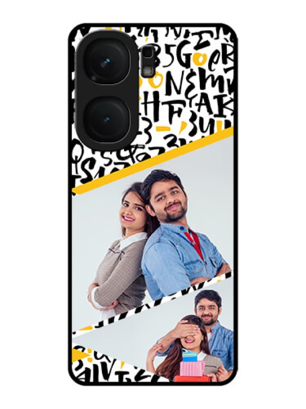 Custom iQOO Neo 9 Pro 5G Custom Metal Phone Case - Letters Pattern Design