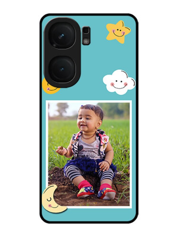 Custom iQOO Neo 9 Pro 5G Custom Metal Phone Case - Smiley Kids Stars Design