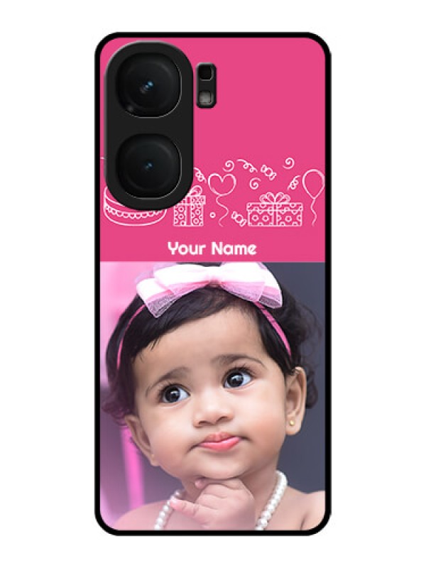 Custom iQOO Neo 9 Pro 5G Custom Metal Phone Case - With Birthday Line Art Design