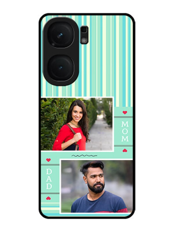 Custom iQOO Neo 9 Pro 5G Custom Metal Phone Case - Mom and Dad Pic Design