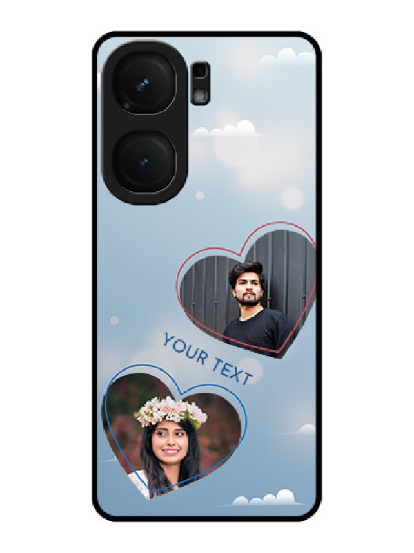 Custom iQOO Neo 9 Pro 5G Custom Metal Phone Case - Blue Color Couple Design