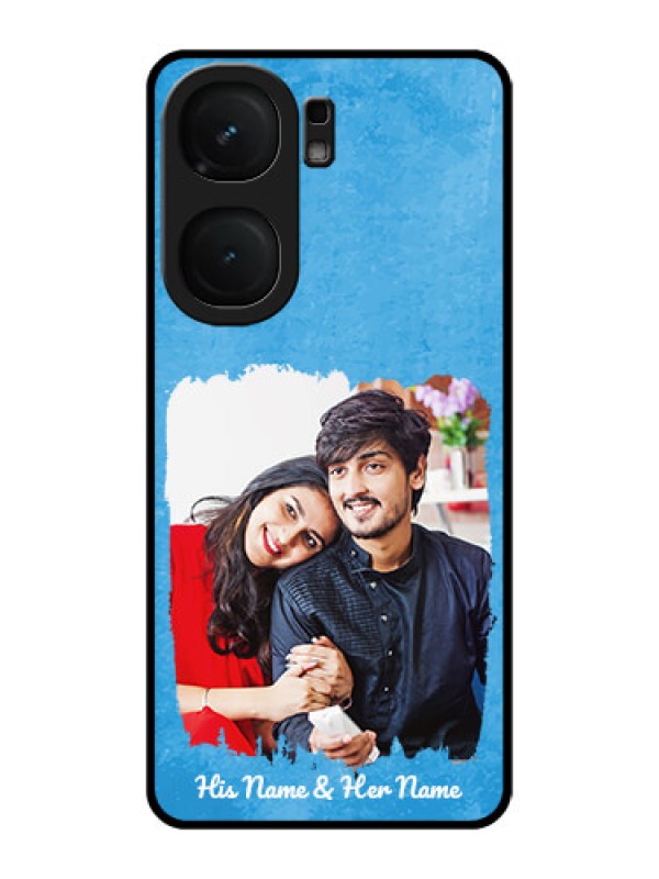 Custom iQOO Neo 9 Pro 5G Custom Metal Phone Case - Blue Color Vintage Design