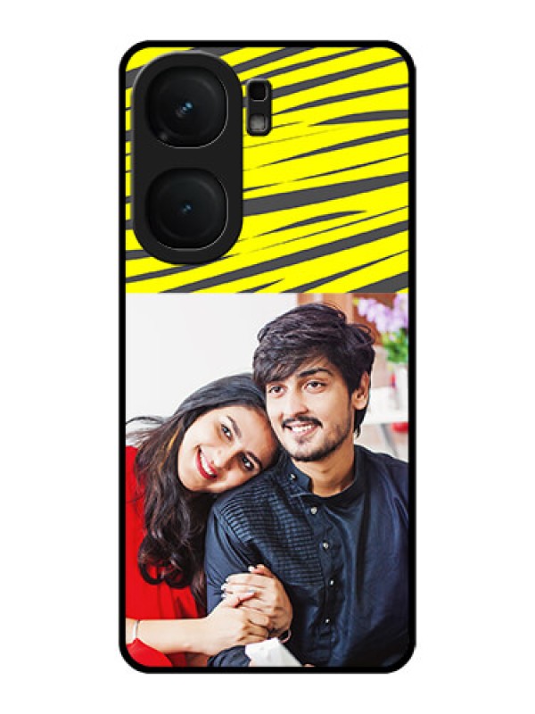 Custom iQOO Neo 9 Pro 5G Custom Metal Phone Case - Yellow Abstract Design