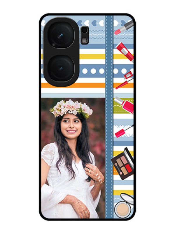 Custom iQOO Neo 9 Pro 5G Custom Metal Phone Case - Makeup Icons Design