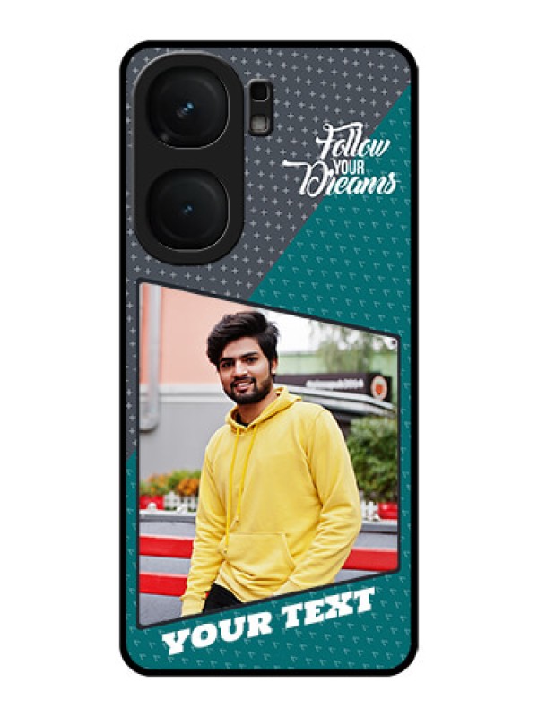 Custom iQOO Neo 9 Pro 5G Custom Metal Phone Case - Background Pattern Design With Quote