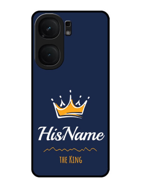 Custom iQOO Neo 9 Pro 5G Custom Metal Phone Case - King With Name Design