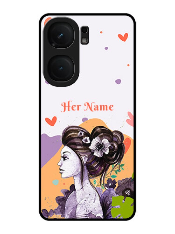 Custom iQOO Neo 9 Pro 5G Custom Metal Phone Case - Woman And Nature Design