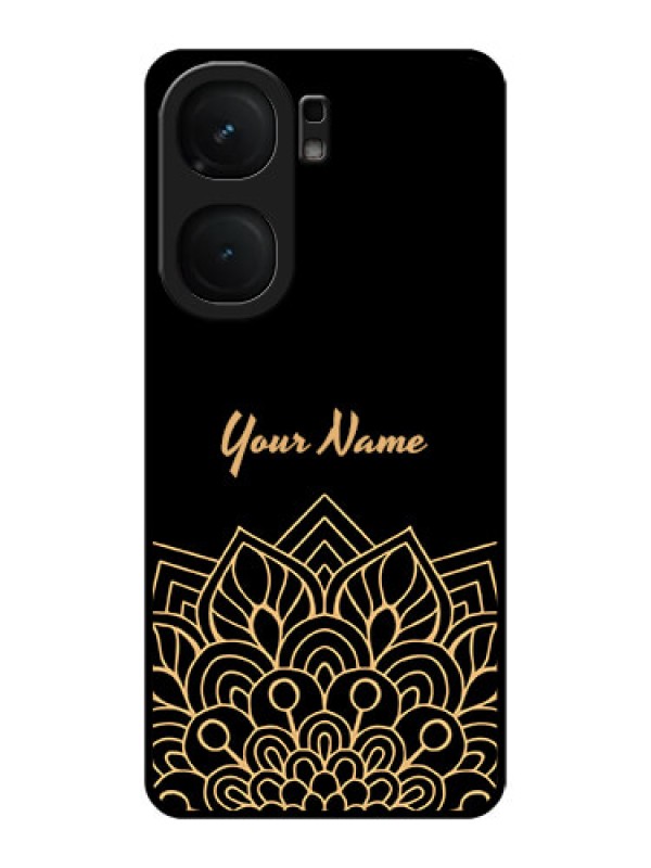 Custom iQOO Neo 9 Pro 5G Custom Metal Phone Case - Golden Mandala Design