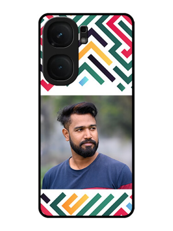 Custom iQOO Neo 9 Pro 5G Custom Metal Phone Case - Colorful Maze Pattern Design